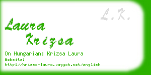 laura krizsa business card